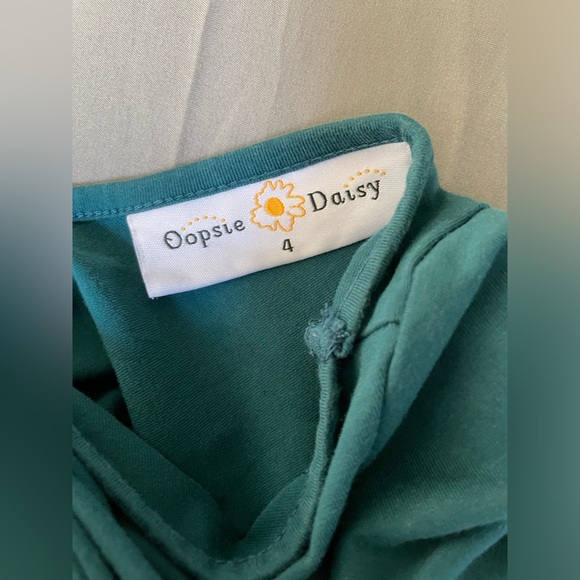 Oopsie Daisy White Rainbow Stripe Hi-Low Dress Girls long sleeve 4T - Picture 7 of 10